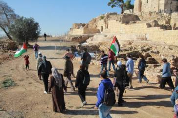Protest in Nabi Samuel. Friday December 27. Photo: Amir Bitan